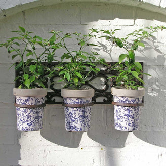 Wall Holder with 3 Ceramic Pots (4646475825212)