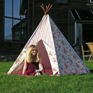 Pink Stripe Print Wigwam (4647734083644)