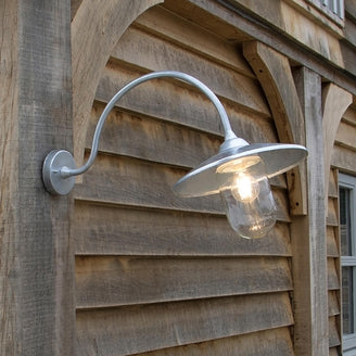 Outdoor St Ives Arched Swan Neck Wall Light (4649628074044)