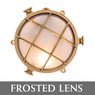 Round Brass Bulkhead Lights with External Fixing Legs (4653417889852)