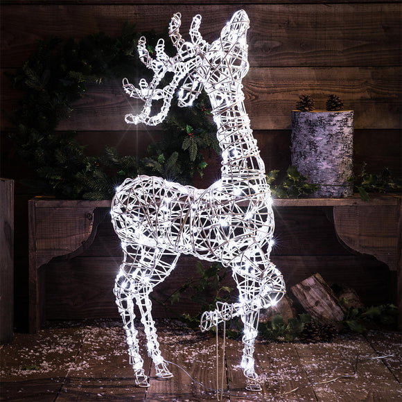 Buy Outdoor Wicker Reindeer with LED Lights — The Worm that Turned ...