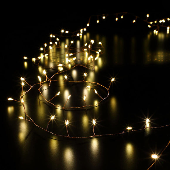 Buy Copper Bare Wire Cluster Micro LED Tree Garland — The Worm that ...