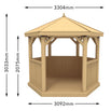 Thatched Hexagonal 3m Gazebos (4650471915580)