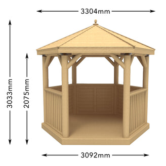 Thatched Hexagonal 3m Gazebos (4650471915580)