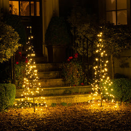 Pair of Illuminated LED Doorstep Trees