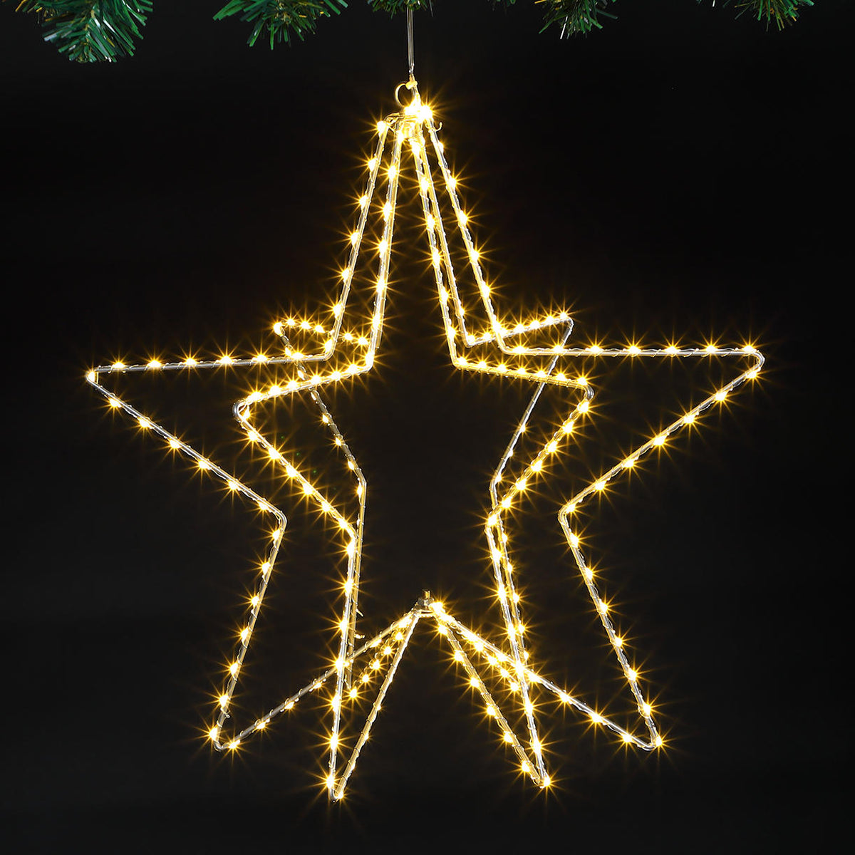 Buy Starry Silver Outdoor LED Star Decoration — The Worm that Turned ...