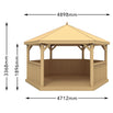 Thatched Hexagonal 4.7m Gazebos (4650549641276)