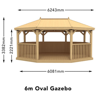 Cedar Roof Oval Gazebos (4650890428476)