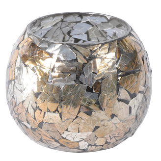 Metallic Mosaic Round Votive (4651126816828)