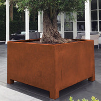 Square Corten Steel Planters with Feet (4650703618108)