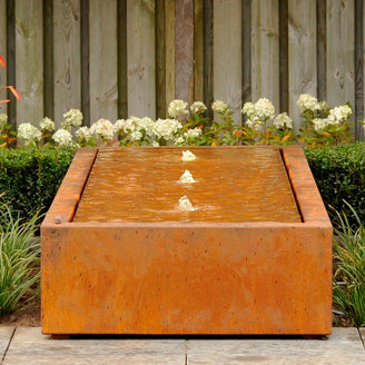 Corten Steel Water Rill Features with Fountain (4652165955644)