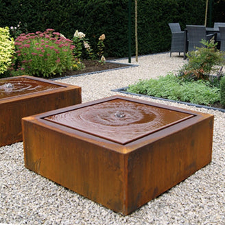 Corten Square Water Feature with Fountain (4652166250556)