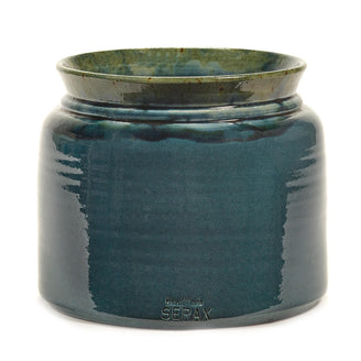 Wide Topped Acapulco Blue Planter (4686351532092)