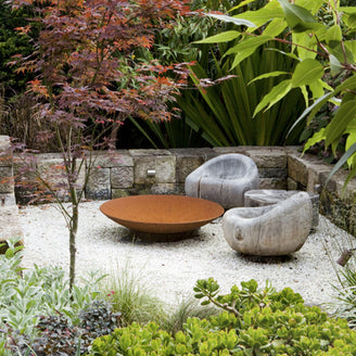 Large Corten Steel Garden Fire Bowls (4650753294396)