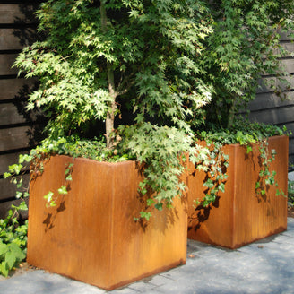 Square Corten Steel Planters (4650699423804)