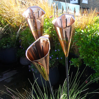 Copper Arum Lily Sculptures (4650471129148)