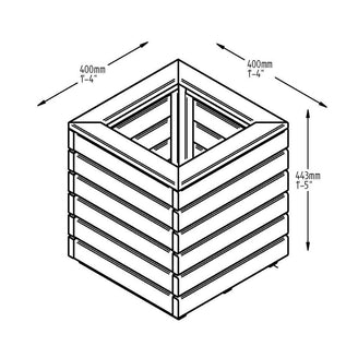 Linear Rectangular Wooden Planters (4651199070268)