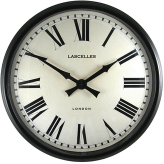 Large Black Cased Metal Wall Clock (4649248751676)