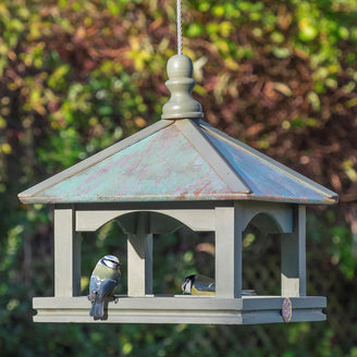 Classic Copper Roofed Hanging Bird Table (4651182030908)