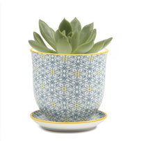 Retro Mini Planter with Saucer (6670648639548)