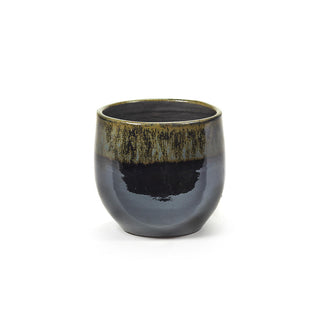 Indoor Plant Pots with Black Green Glaze (6601383018556)