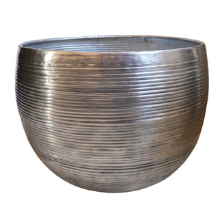 Aluminium Large Ribbed Finished Planter (4649523871804)