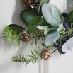 Blueberry Half Wreath with Pinecones (7020619300924)