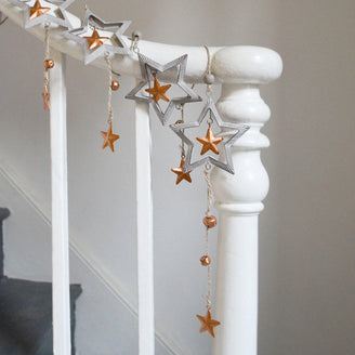 Copper Metal Star Garland (4649570959420)