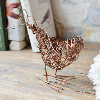 Single Copper Wire Bird Sculpture (4651875532860)