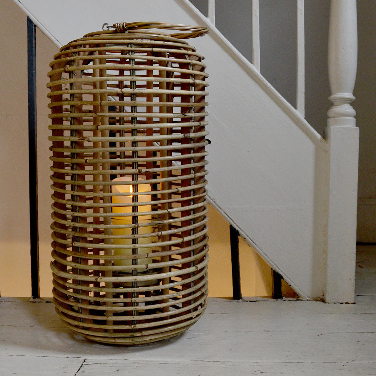 Buy Tall Natural Rattan Lantern — The Worm that Turned - revitalising ...