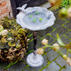 Elegant birdbath with bird (4649692954684)