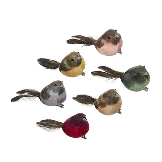 Feathered Finches Tree Decorations (4653377945660)