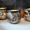 Antiqued Mirrored Silver Glass Votive (7153048027196)