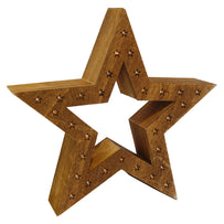 Wooden Star with Lights (4649575514172)