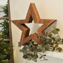 Wooden Star with Lights (4649575514172)