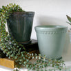 Lacepot Edged Glazed Plant Pot Mixed Blues (7138279784508)