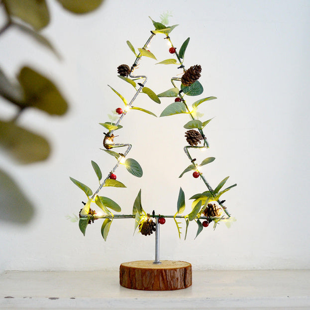 Wire LED Tree with Eucalyptus Decoration (4653174784060)