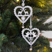 Pair of Silver Hanging Heart Decorations (4649091235900)