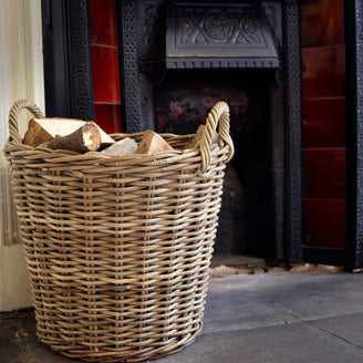 Rattan Log Basket (4647981056060)