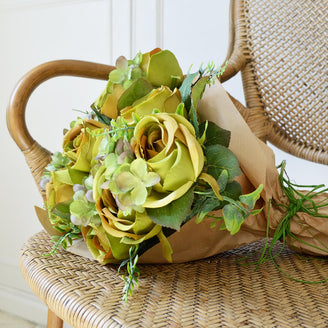 Rose and Hydrangea Green Arrangement (6584052318268)