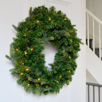 Saint Moritz Faux Pine LED Battery Lit Wreath (4650125164604)