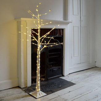 Indoor/Outdoor Silver Birch Pre-Lit LED Trees (4650079060028)