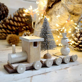 All Aboard Wooden Christmas Train Decoration (4653358055484)