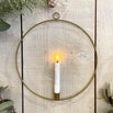 Hanging Gold Ring with Flickering LED Candle (7012211687484)