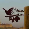 Metalbird Wren & Chicks Silhouette (6594766078012)