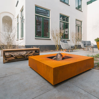 Corten Steel Square Garden Fire Pits (4652164022332)