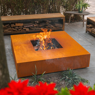 Corten Steel Square Garden Fire Pits (4652164022332)