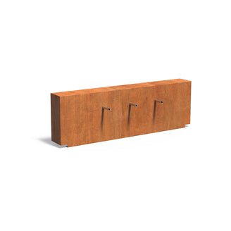 Pond Wall Fixed with 3 Spouts - Corten (7126987735100)