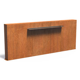 Pond Water Wall Free Standing with Water Blade - Corten