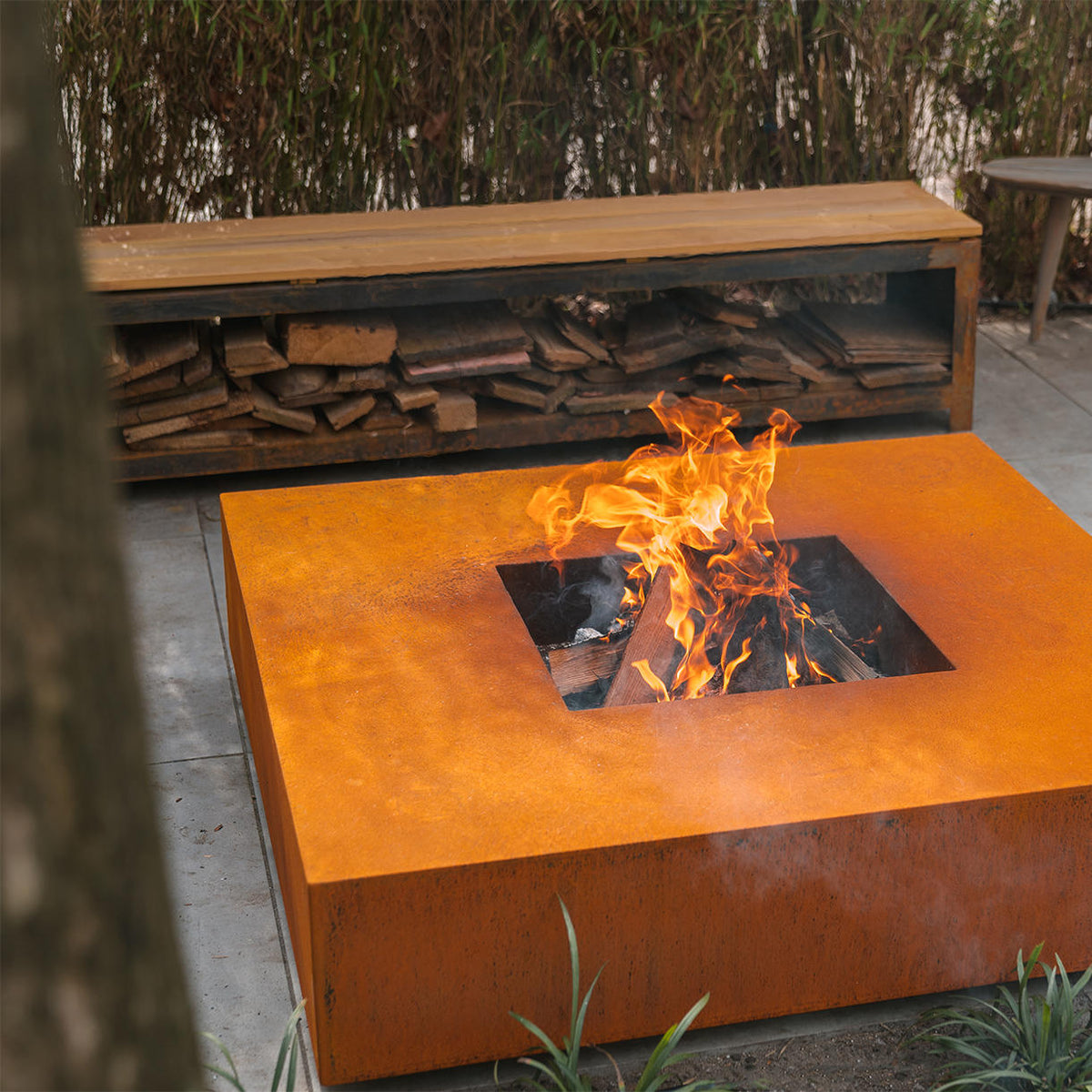 Buy Steel Log Store Benches — The Worm that Turned - revitalising your ...